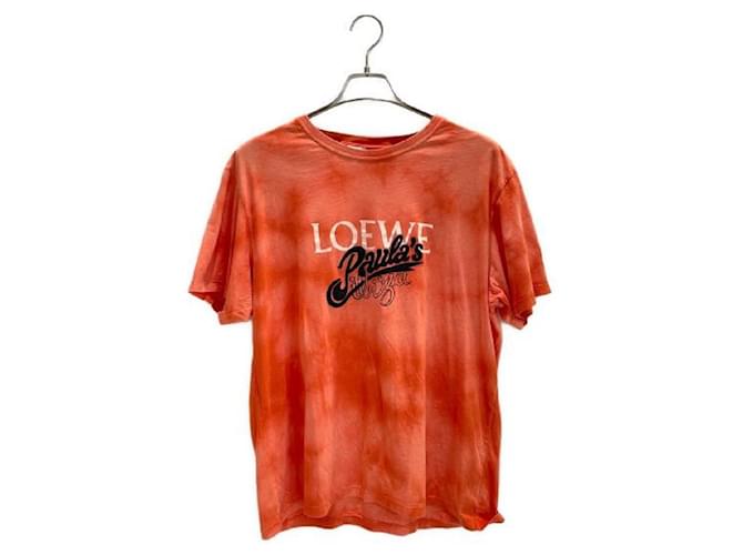 **** Camiseta Loewe manga curta com corte e costura laranja queimado tie-dye Algodão  ref.881114