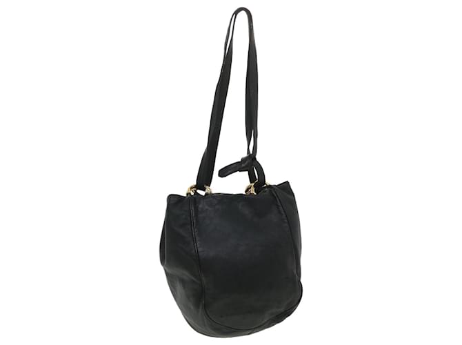 LOEWE Shoulder Bag Leather Black Auth 39398  ref.881141