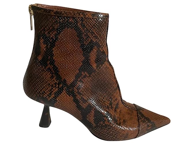 Jimmy Choo Ankle Boots Brown Leather  ref.881254