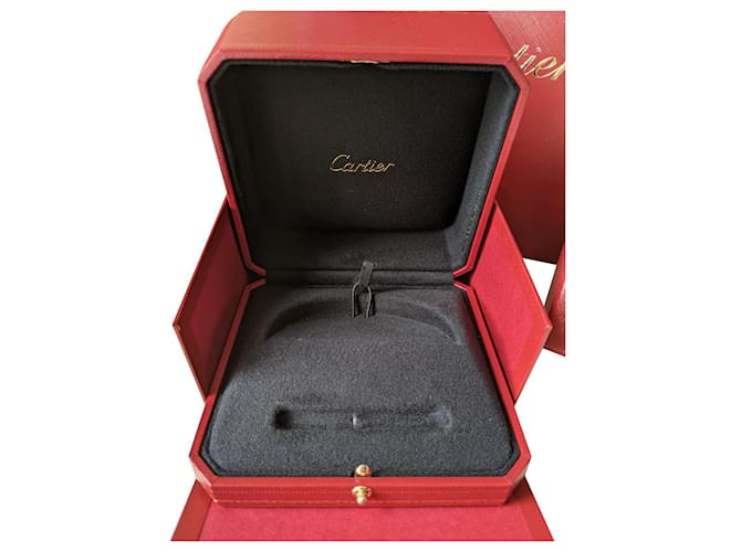 Cartier Caja y bolsa de papel forrada con brazalete Authentic Love Bracelet Roja  ref.881256