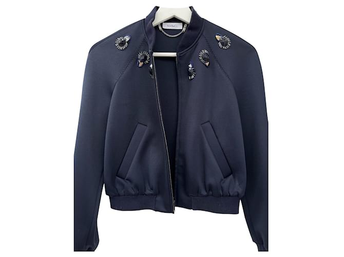 Max & Co Jackets Dark blue Polyester  ref.881304