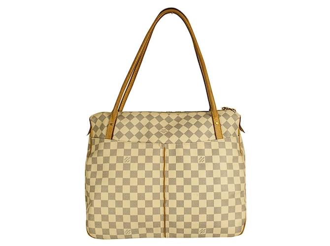 sac cabas louis vuitton hampstead en toile damier azur et cuir