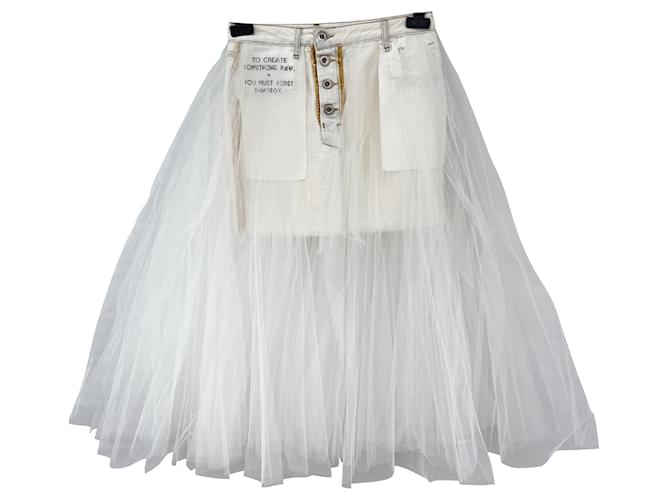 Unravel Project Skirts White Cotton  ref.881316