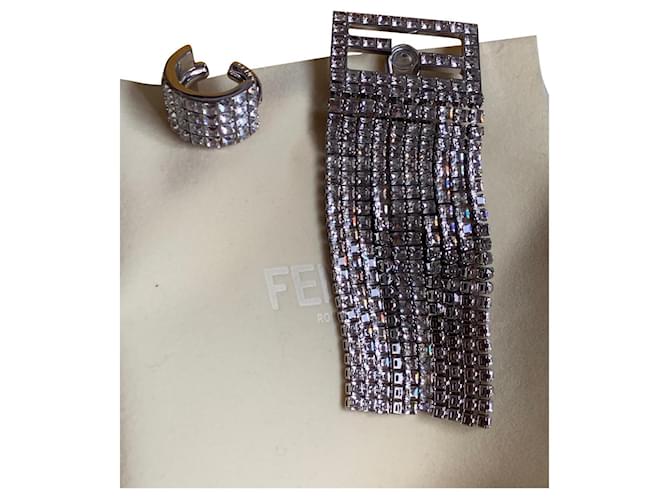 Fendi Earrings Silvery Silver-plated  ref.881318
