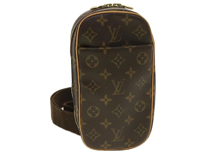 LOUIS VUITTON Monogram Pochette Gange Borsa a tracolla M51870 LV Auth em4113 Monogramma Tela  ref.881598