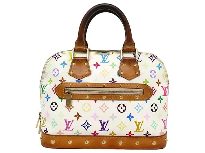 Louis Vuitton Alma PM Murakami Multicolor white - I Love Handbags