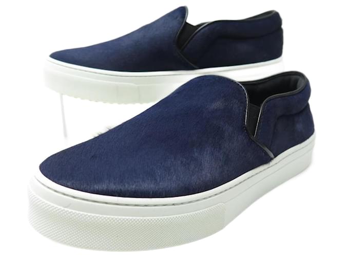 Céline NEW CELINE SNEAKERS SLIP ON SHOES 313653 Sneakers 37.5 BLUE LEATHER SHOES  ref.881671