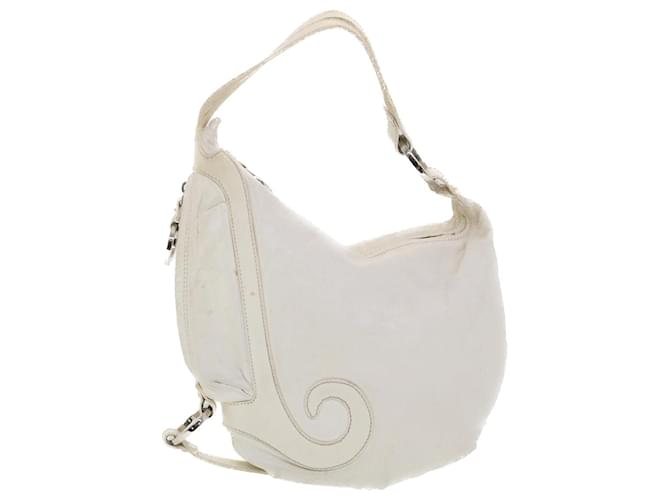 FENDI Shoulder Bag Leather White Auth am4131  ref.881689