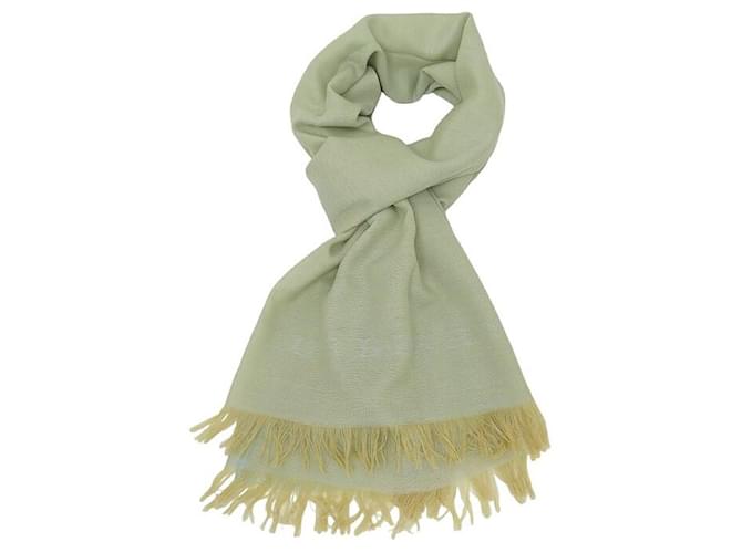 NEW SCARF BURBERRY LOGO STOLE CASHMERE GREEN GREEN CASHMERE NEW SCARF  ref.881696