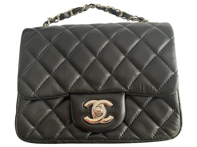 Timeless BLACK CHANEL CLASSIC BAG Lambskin  ref.881715