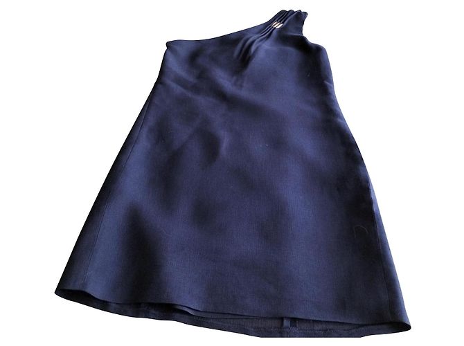 Versace Kleid aus blauer Wolle