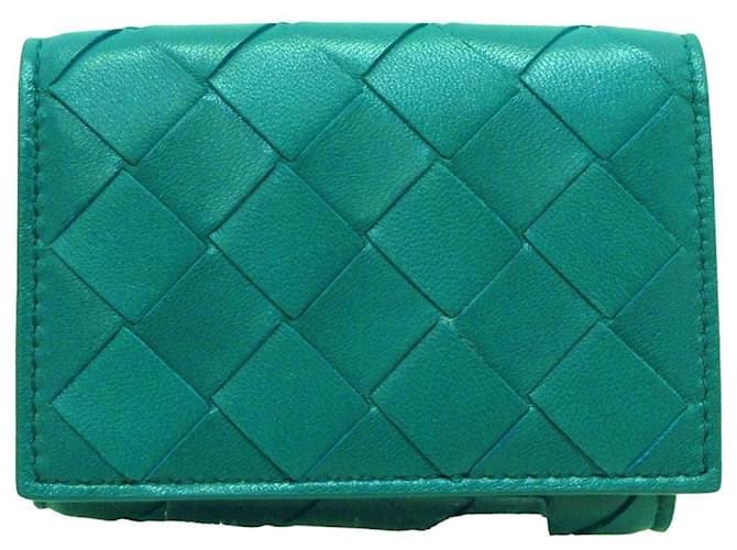 Bottega Veneta Intrecciato Green Leather  ref.881941