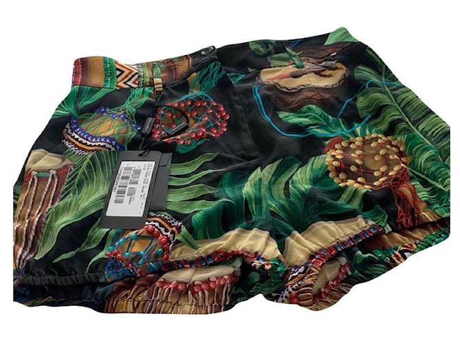 Dolce & Gabbana Pantalones cortos Multicolor Seda  ref.882131