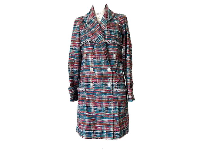 Chanel Neuer Trenchcoat im Lily-Allen-Stil Mehrfarben Baumwolle  ref.882189