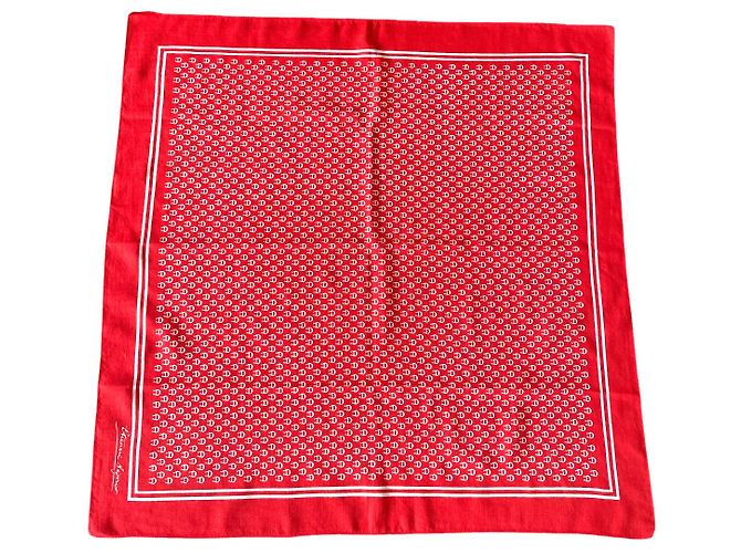 Piazza Etienne Aigner 70s monogramma in cotone rosso e bianco