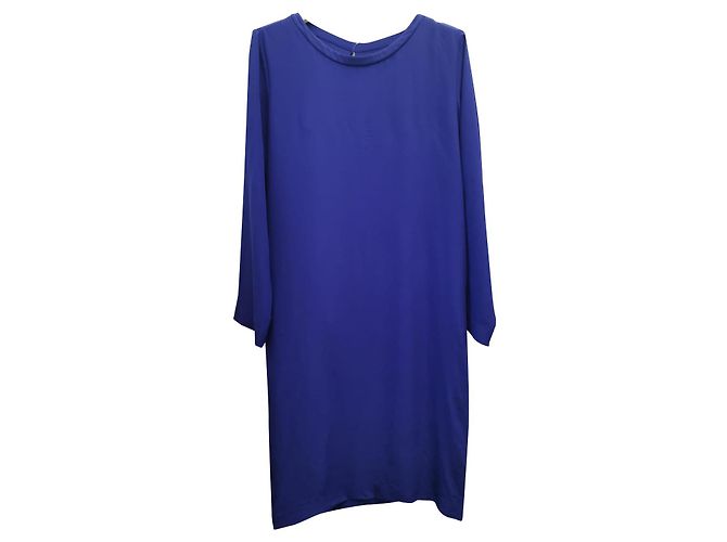 Maison Martin Margiela Langarmkleid Hellblau Viscose