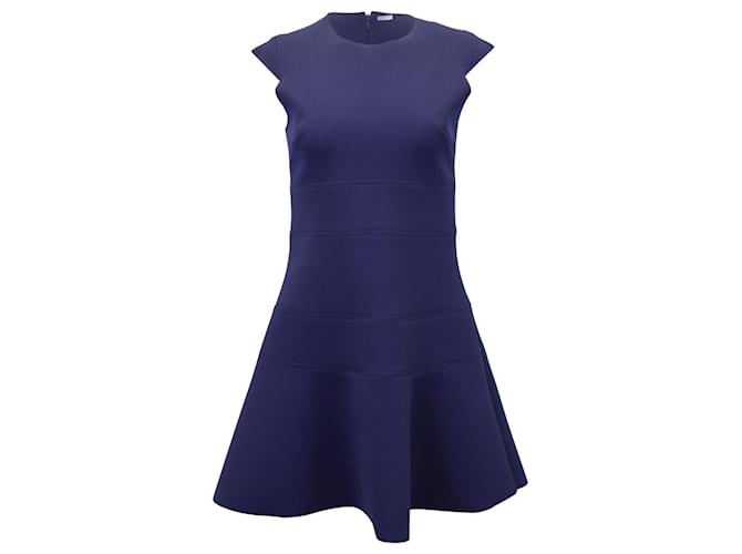 Sandro Paris Remind Mini Dress in Blue Neoprene Polyester  ref.882389