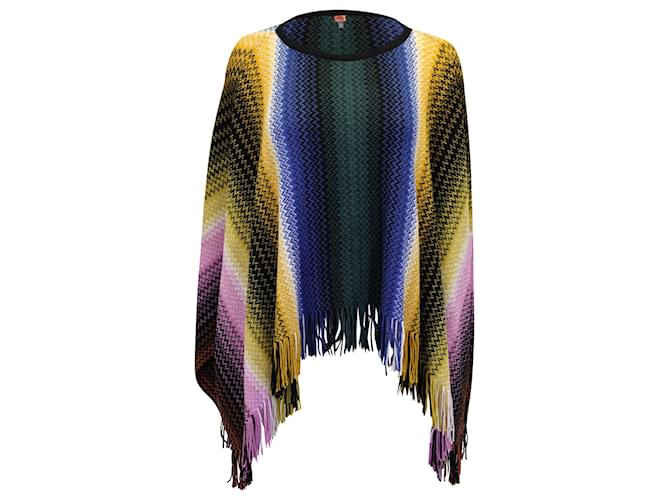 Missoni Poncho in Multicolor Wool  ref.882411