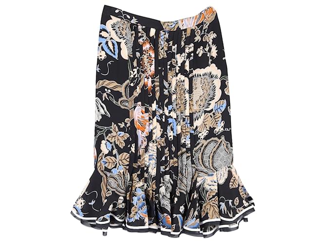 Tory Burch Louisa Midi Skirt in Multicolor Silk  ref.882416