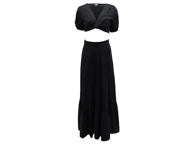 a.l.C  2-Piece Maxi Dress in Black Organic Cotton  ref.882425