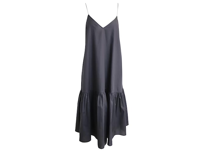 Anine Bing Averie Sleeveless Midi Dress in Black Cotton  ref.882431