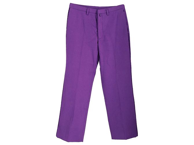 Jil Sander Trousers in Purple Virgin Wool
