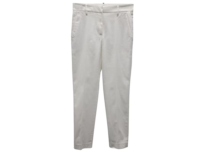 Brunello Cucinelli Monili Belt Loop Trousers in White Cotton   ref.882453