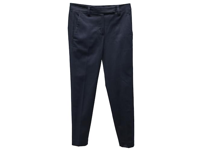 Brunello Cucinelli Pantalon Classique en Coton Bleu Marine  ref.882494