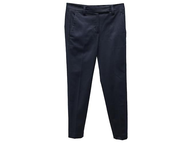 Brunello Cucinelli Classic Trousers in Navy Blue Cotton  ref.882494