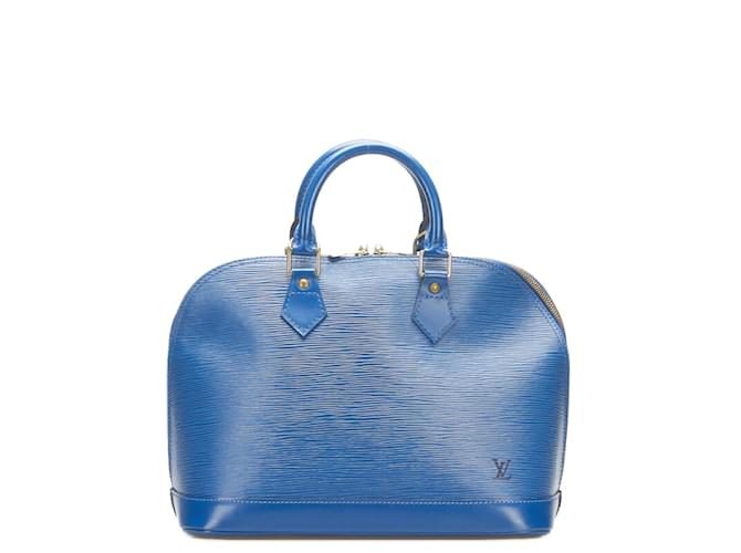 Louis Vuitton Epi Alma PM M52145 Blue Leather Pony-style calfskin  ref.882542