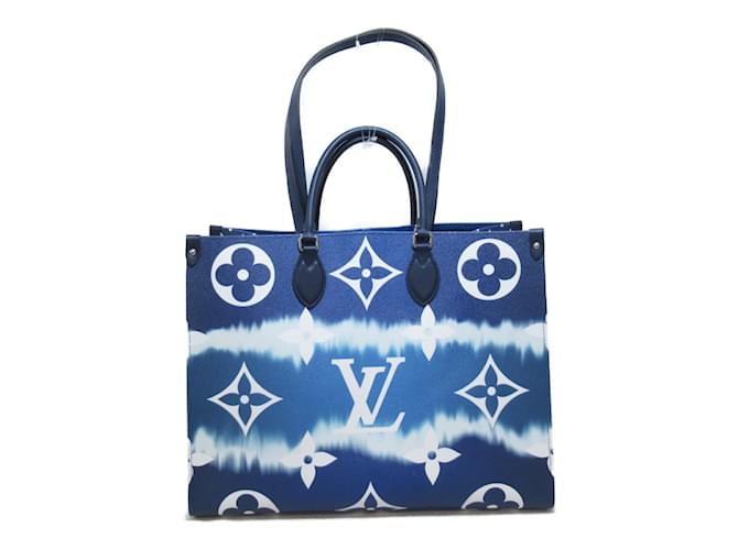Louis Vuitton Monogramm Escale OnTheGo GM M45120 Blau Leinwand  ref.882555