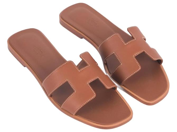 På jorden gå Prelude Oran Hermès HERMES Sandals T.EU 39 Leather ref.883009 - Joli Closet