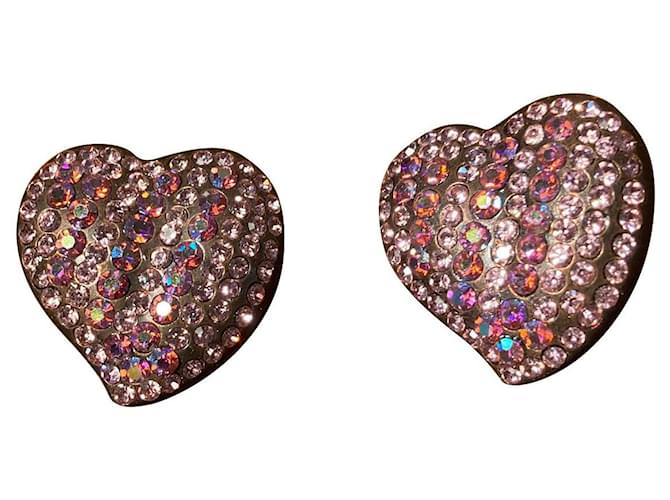 Yves Saint Laurent Earrings Pink Metal  ref.883017
