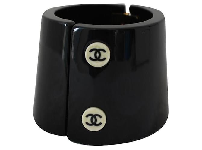 Chanel cuff Black Resin  ref.883056