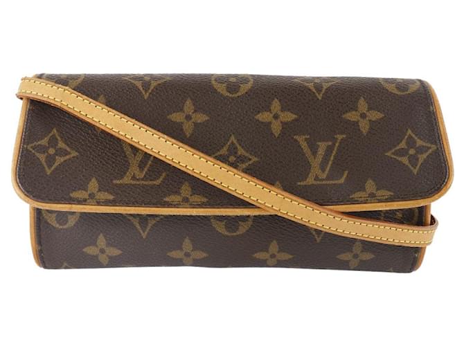 Louis Vuitton Pochette twin Brown Cloth  ref.883082