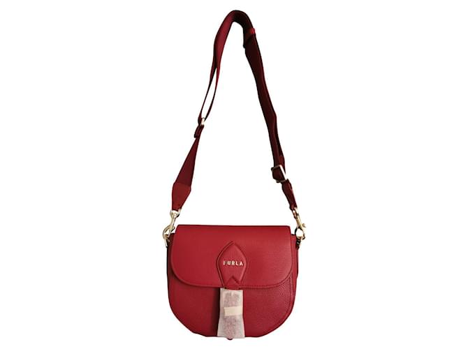 Furla Handbags Red Leather  ref.883084