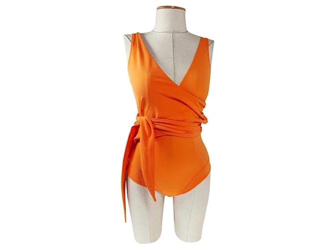 Lisa Marie Fernandez Badebekleidung Orange Elasthan Nylon  ref.883085