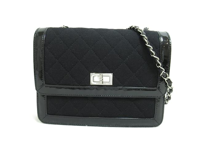 Chanel Reissue Cotton & Patent Trim Flap Bag Black Patent leather  ref.883139