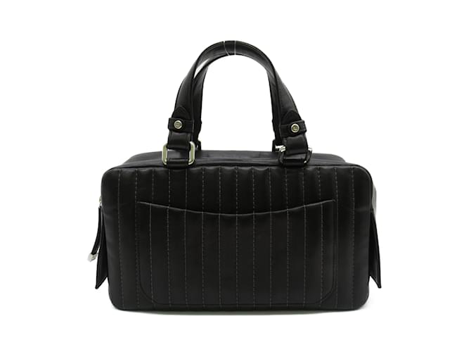 Chanel Leather Mademoiselle Boston Bag A30036 Black Lambskin  ref.883147