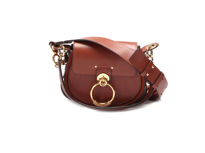Chloé Borsa Tess piccola Marrone Pelle Vitello simile a un vitello