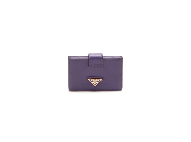 Prada Saffiano Card Case Purple Cloth  ref.883163