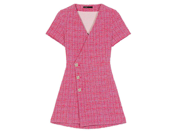 Maje Dresses Pink Tweed  ref.883208