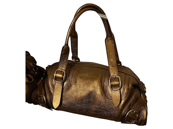 Burberry Handbags Golden Leather  ref.883219