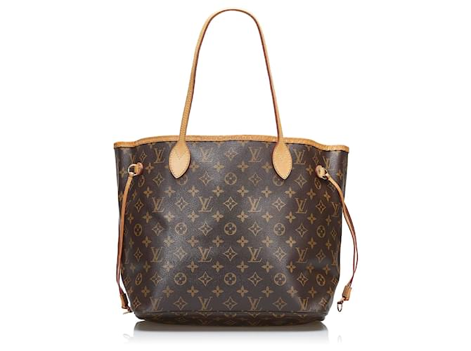 Louis Vuitton Brown Monogramm Neverfull MM Braun Leinwand  ref.883659