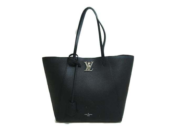 Louis Vuitton Sac cabas LockMe Cabas M42291 Cuir Veau façon poulain Noir  ref.883774