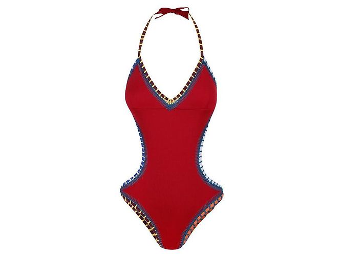 Autre Marque Kiini Soley Mono Maillot Einteiler Badeanzug Dunkelrot Multi Mehrfarben Bordeaux