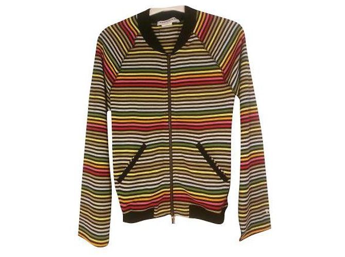 Sonia Rykiel Mehrfarbig gestreifte Baumwolljacke