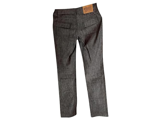 Louis Vuitton Un pantalon, leggings Coton Gris  ref.884108