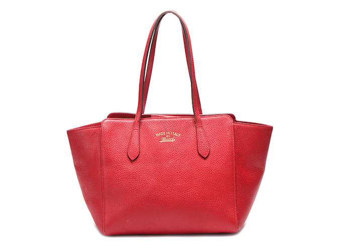 Gucci Swing Leather Tote 354408 Red Pony-style calfskin  ref.884271