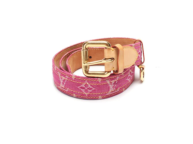 Louis Vuitton Louis Vuitton Pink Purple Ceinture Monogram Denim